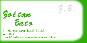 zoltan bato business card