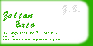 zoltan bato business card